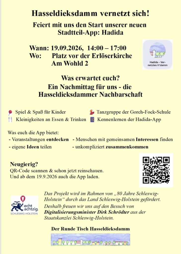 Einladung zum Stadtteilfest Hasseldieksdamm vernetzt sich am 19. September 2026